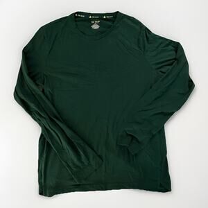 Tek Gear Essentials Men’s Long Sleeve Performance Shirt Green Size Medium